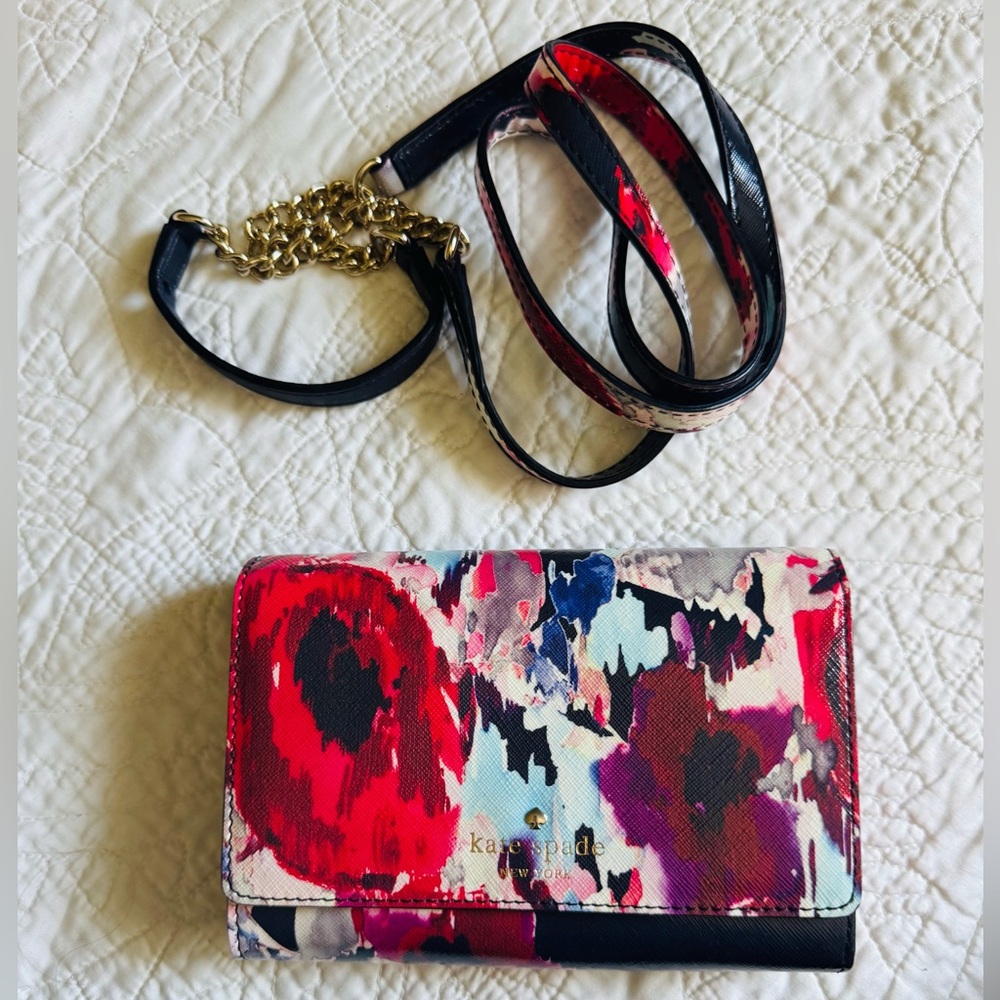 Kate Spade Cedar Street Hazy Floral Cami Crossbody bag new